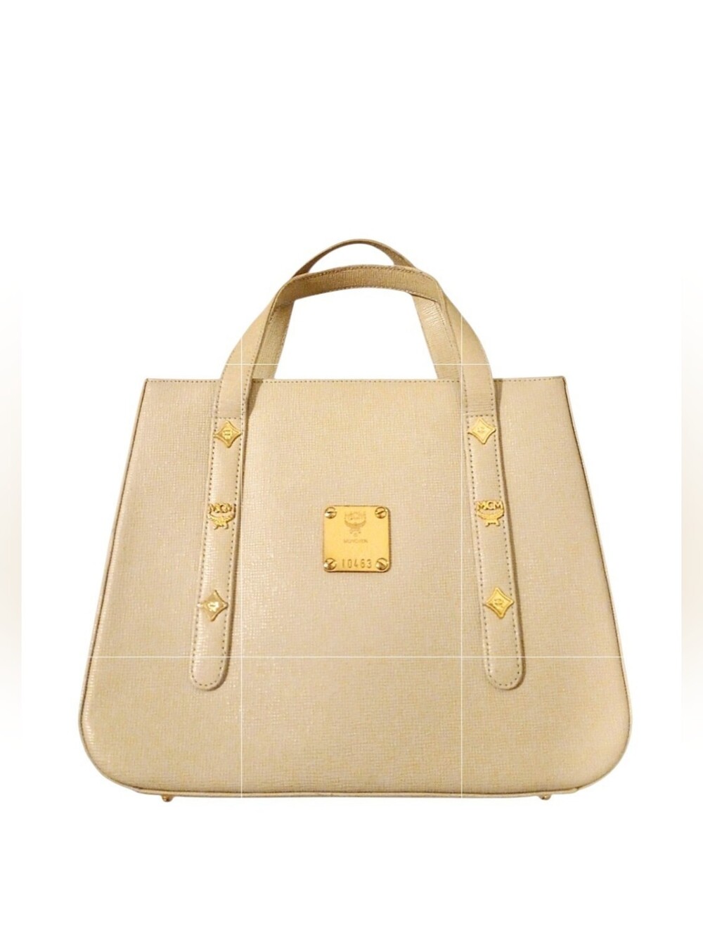 MCM Munich (München) Studded Structured Leather Tote Bag - Picture 15 of 15